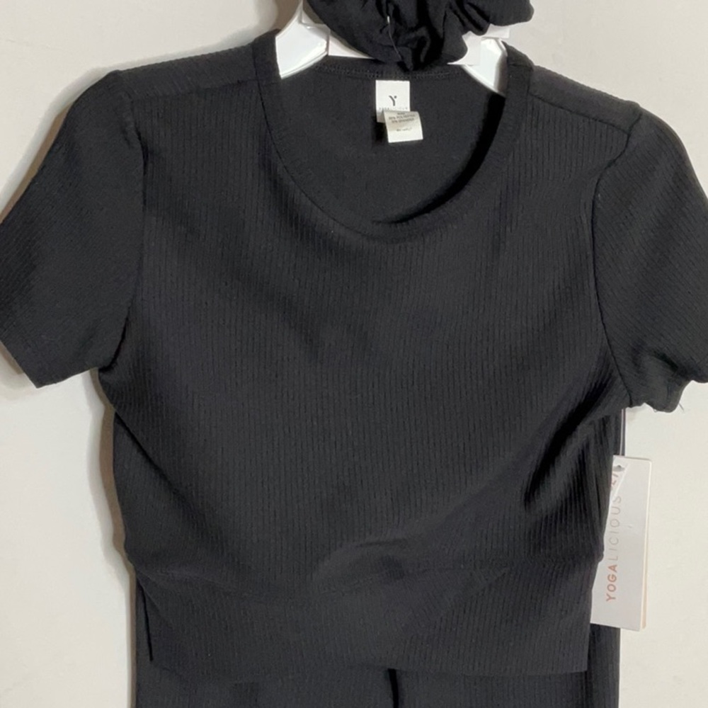Yogalicious Black Kids 3 Piece Set Size 12 - Picture 6 of 8